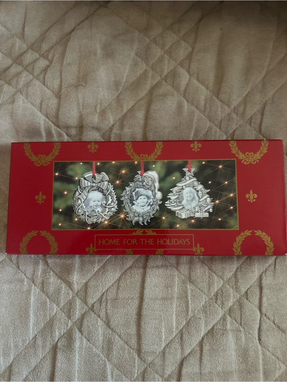Home for the Holidays Silver Photo Frame Ornament Set - 3 Pack
